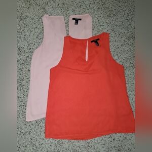 Forever 21 Coral and Light Pink Tank Top Bundle Size S